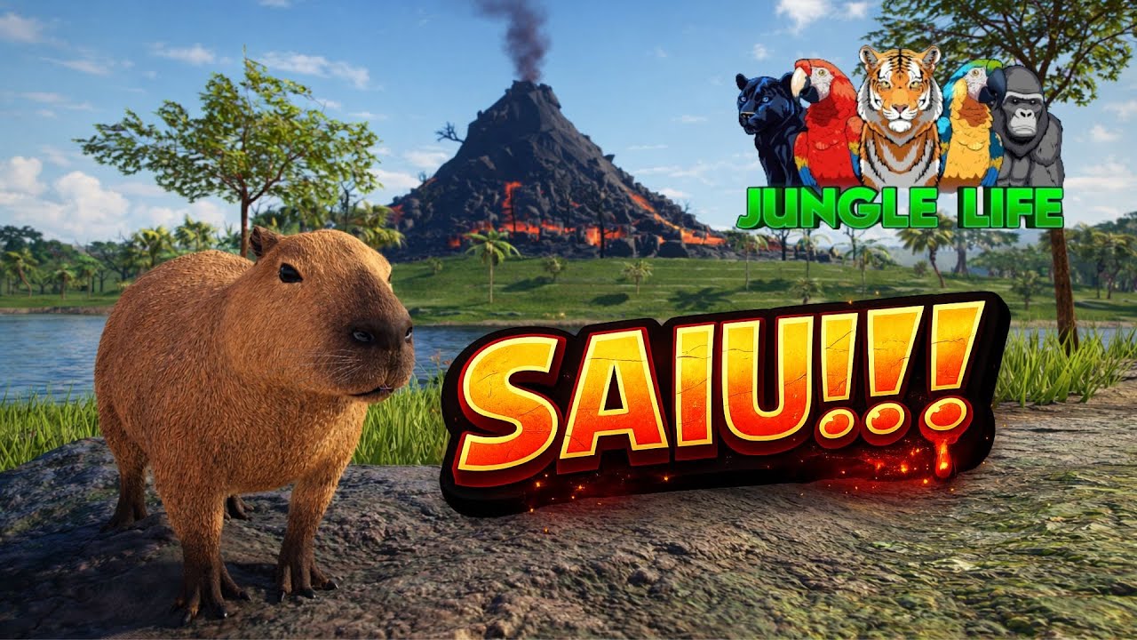 O JOGO MAL LANÇOU E JÁ TEVE TRETA DE CAPIVARAS! 😱 JUNGLE LIFE (Roblox)
