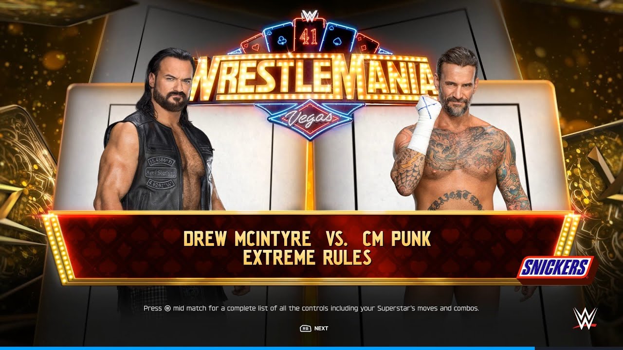 WWE 2K25 - DREW MCINTYRE VS CM PUNK || EXTREME RULES MATCH || PS5 PRO 4K60 ||