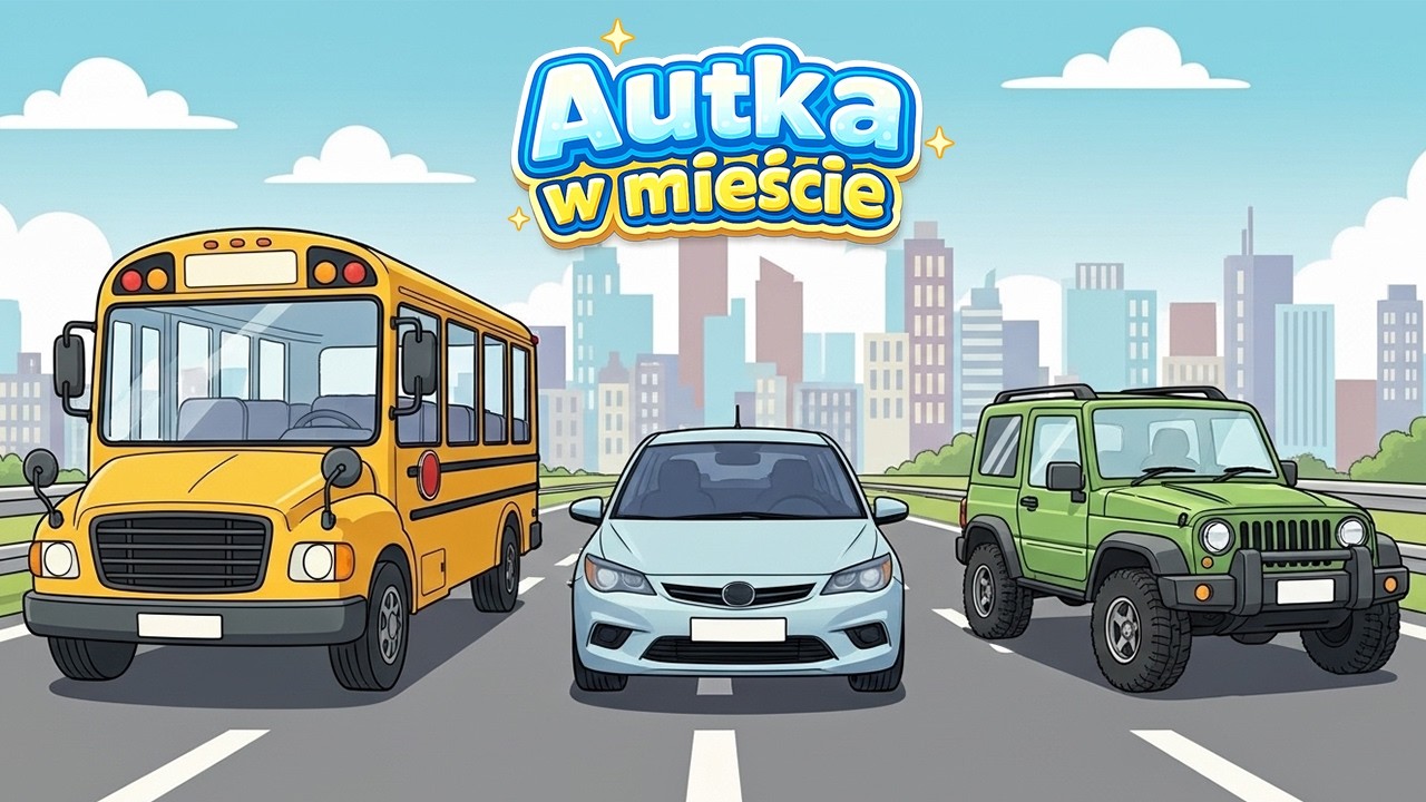 Autka w mieście 🚗🚌 | Piosenka dla dzieci, uczymy się przez zabawę