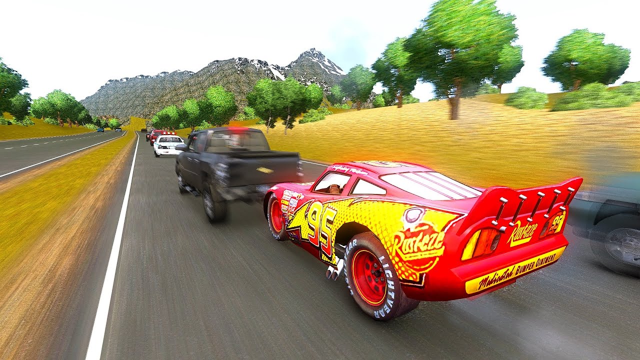 Crazy Lightning McQueen Crashes - GTA 4 Real Car Crashes Ep.1