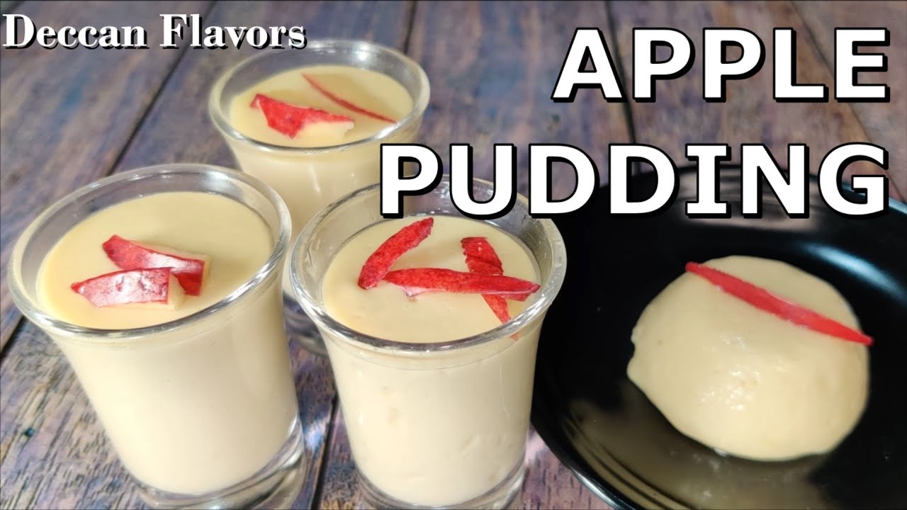 Easy Dessert with 4 Ingredients | Apple Pudding Recipe | No Gelatin | No Agar-Agar | Deccan Flavors