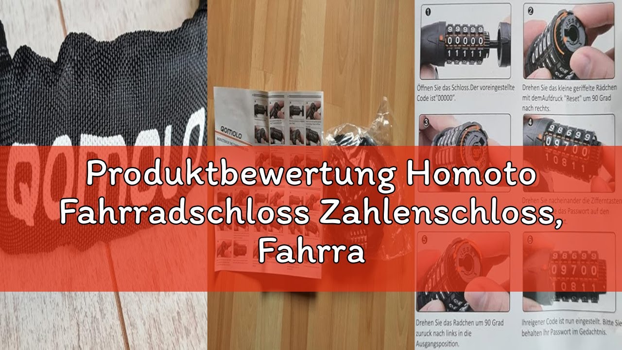 Produktbewertung Homoto Fahrradschloss Zahlenschloss, Fahrradschlösser hohe Sicherheit, Bike lock Ke