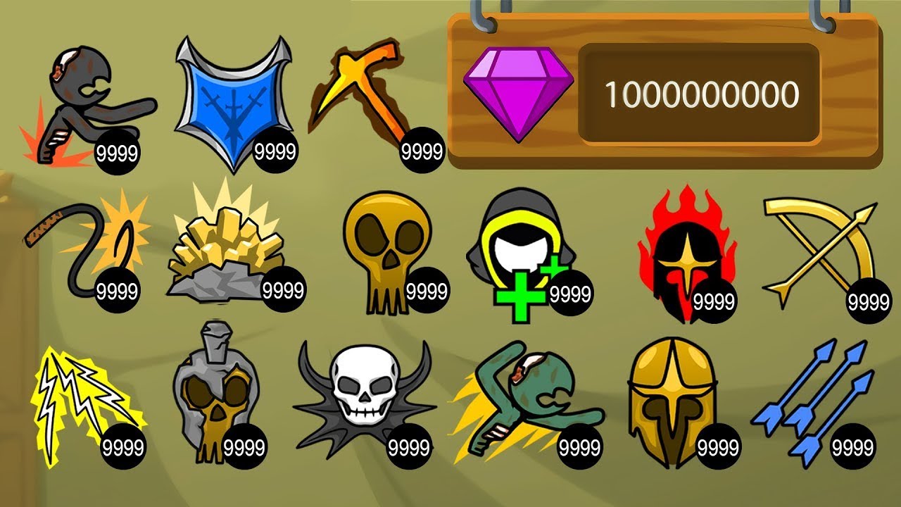 BUY x999999 ITEMS + 1.000.000 GEMS UNLOCKED - HACK STICK WAR LEGACY