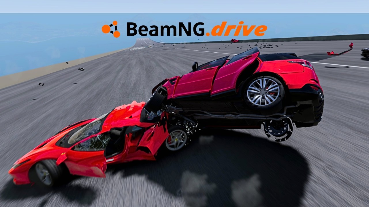 BeamNG.drive - Cars racing downhill challenge - Part 7