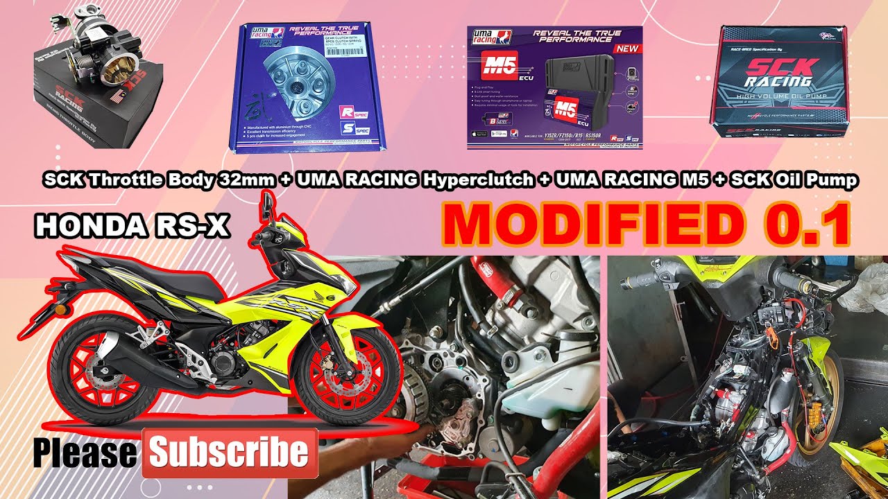 Honda RSX 150 modified Tukar Hyperclutch, Oil Pump, Throttle Body, Ecu dan Dyno.