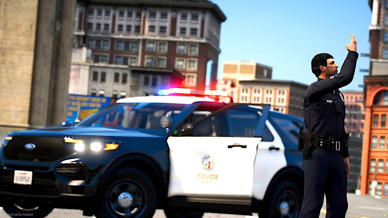 Realistic LAPD Vehicle Pursuit in GTA 5 RP