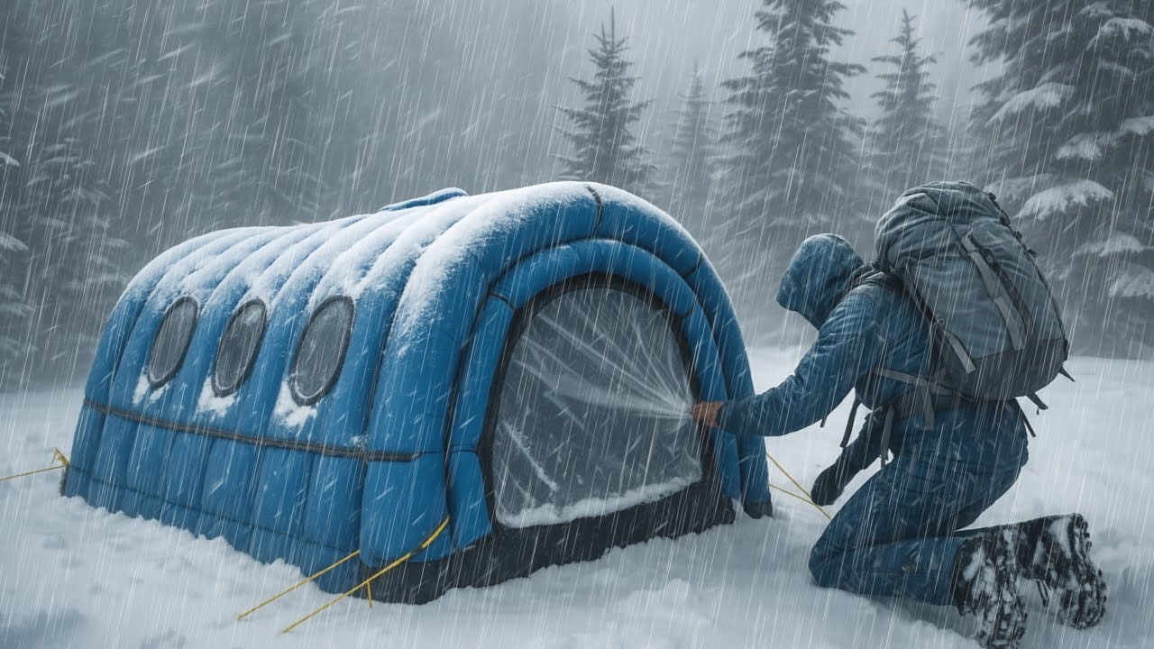 КЕМПИНГ ПОД СИЛЬНЫМ ДОЖДЁМ С САМЫМ БЕЗУМНЫМ ГРОМОМ // пытаюсь построить укрытие под дождём