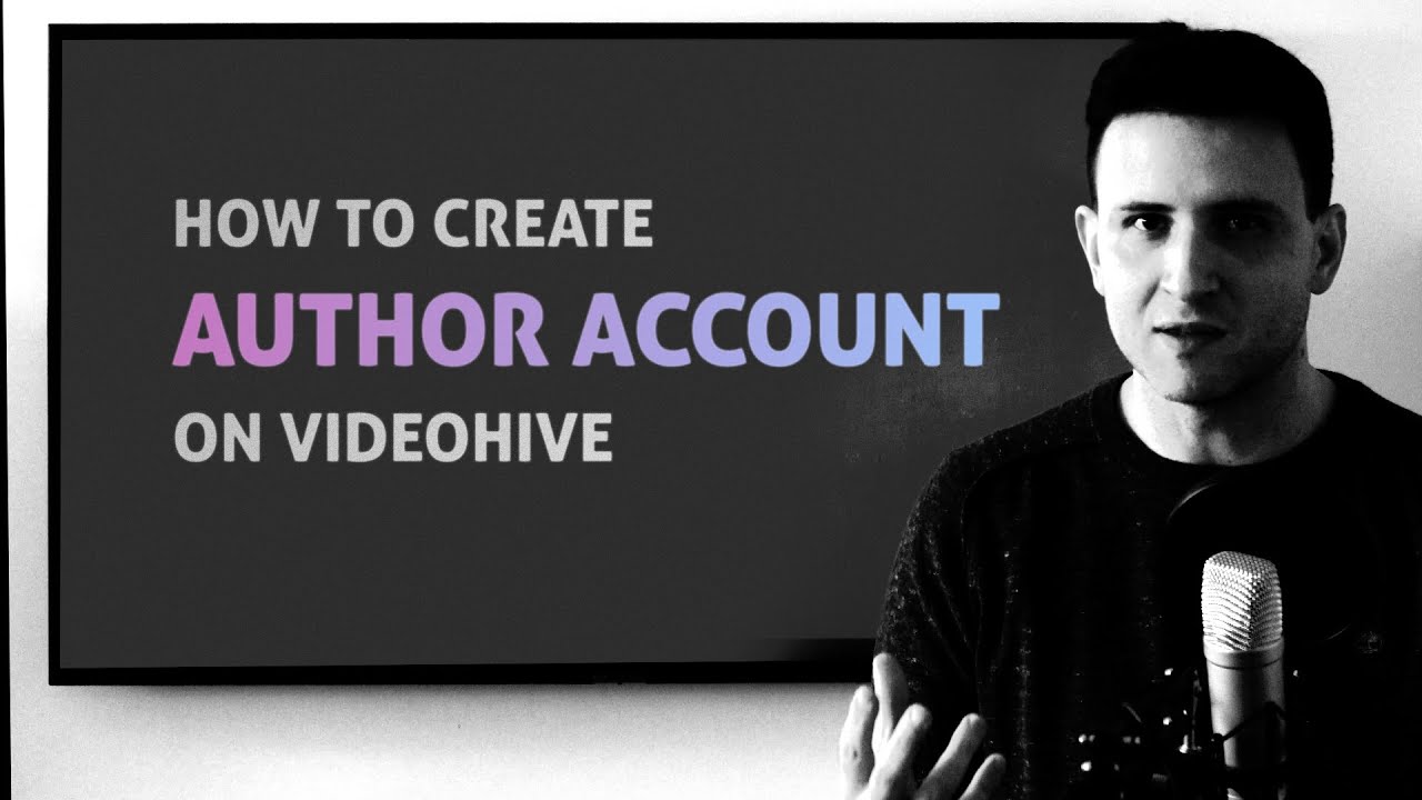 How to create AUTHOR ACCOUNT on Videohive