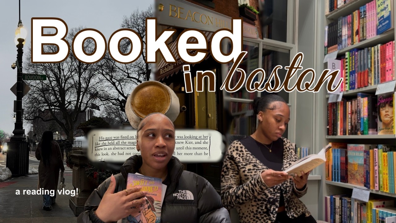 Booked in Boston 🧣☕ (exploring, book shopping, reading vlog, & book haul) | *episode 1*