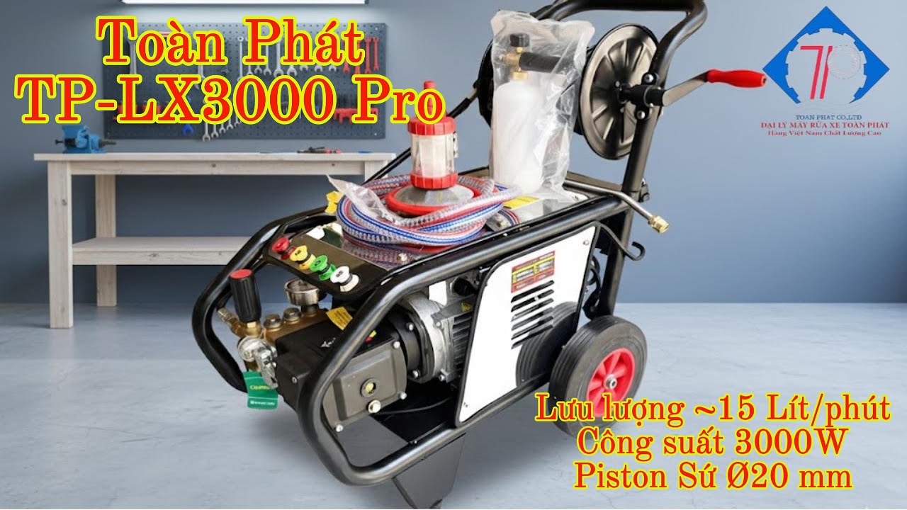 Toàn Phát Việt Nam - Máy rửa xe công nghiệp Toàn Phát TP-LX3000 pro uy tín chất lượng tạo niềm tin