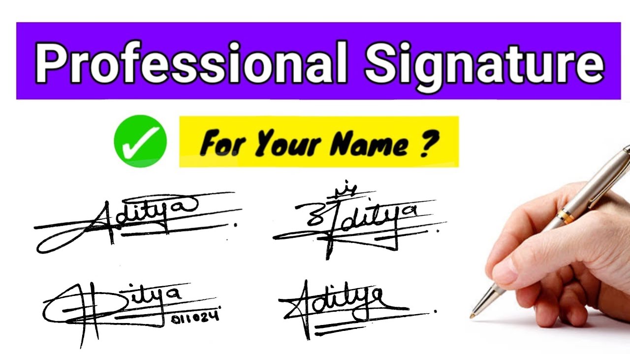 ✅ Aditya name signature style | Letter 