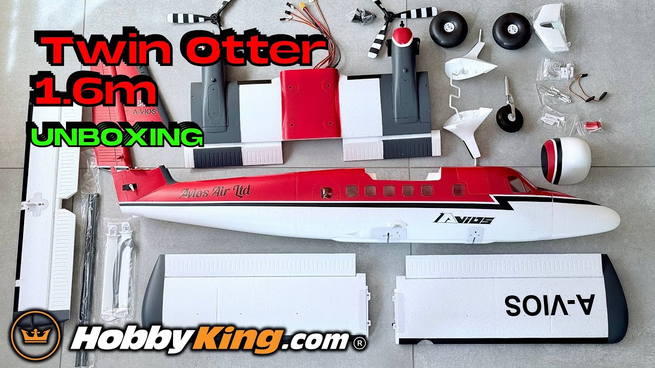 AVIOS Twin Otter (PNF) Scale Twin-Engine STOL Plane w/Wheels & Floats EPO 1600mm • UNBOXING •