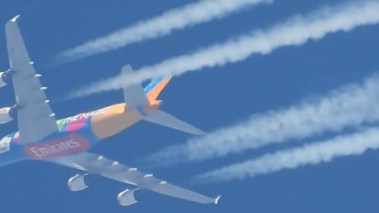 Dubai-Roma Seferindeki Renkli Emirates  A380 Göz Kamaştırdı #emirates #airbusa380 #dubai