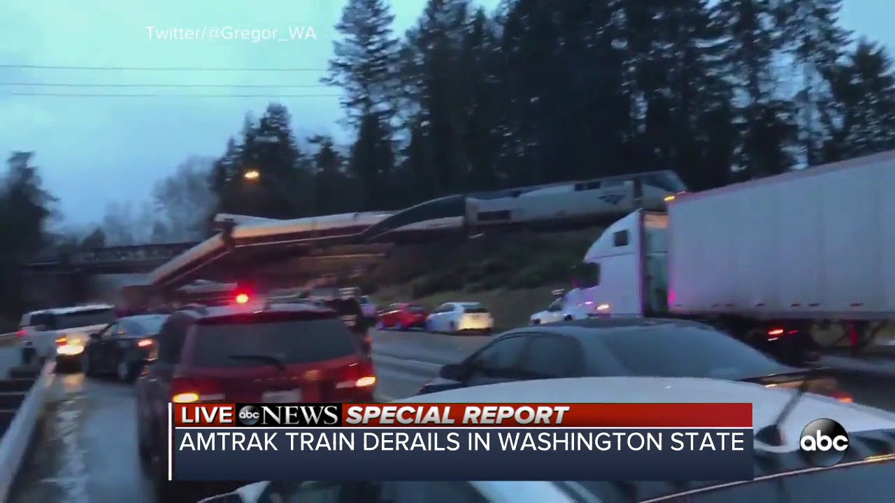 Amtrak train derails in Washington state
