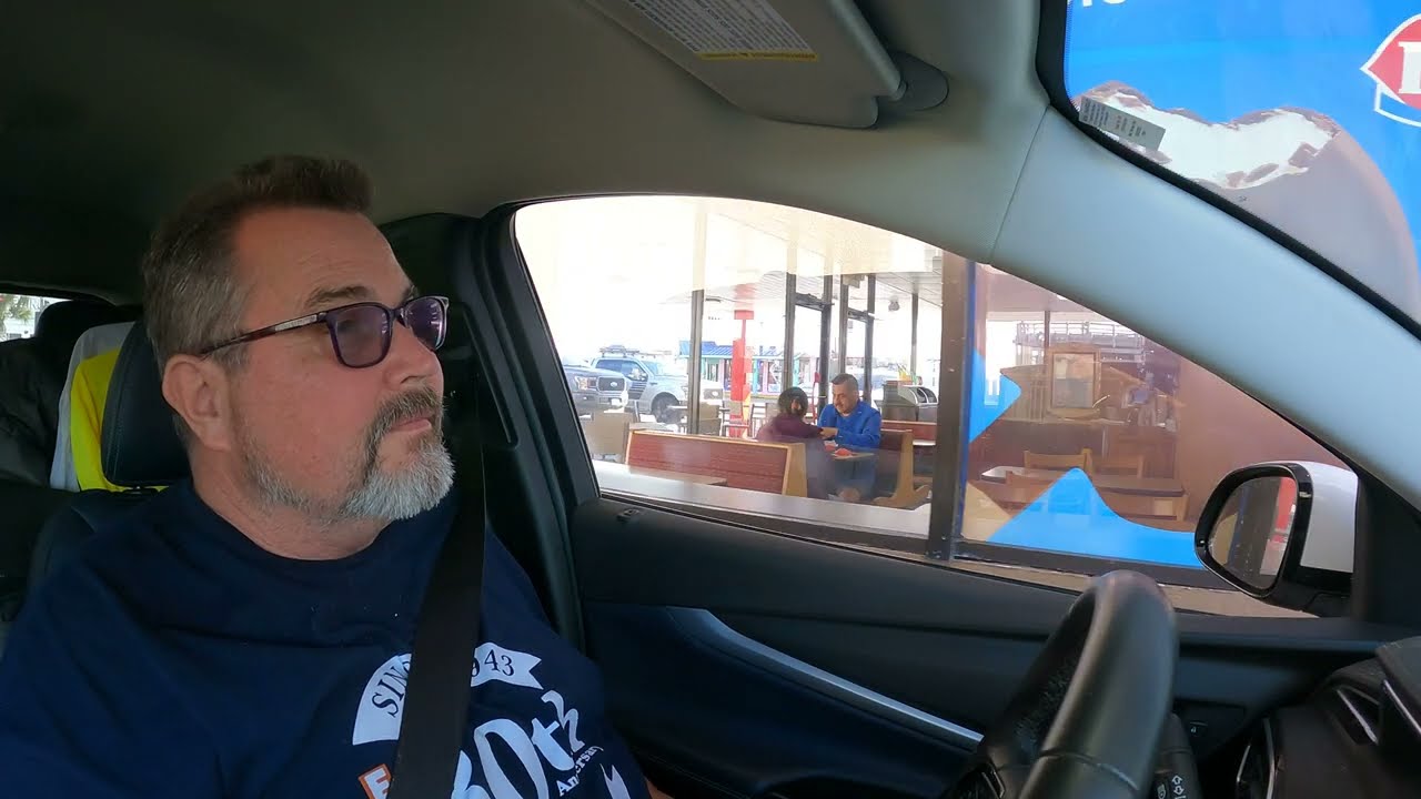 Dairy Queen Drive Thru, Strawberry Sundae & Chili Dog, South Padre Island, Texas, 1 Feb 2024, NGH