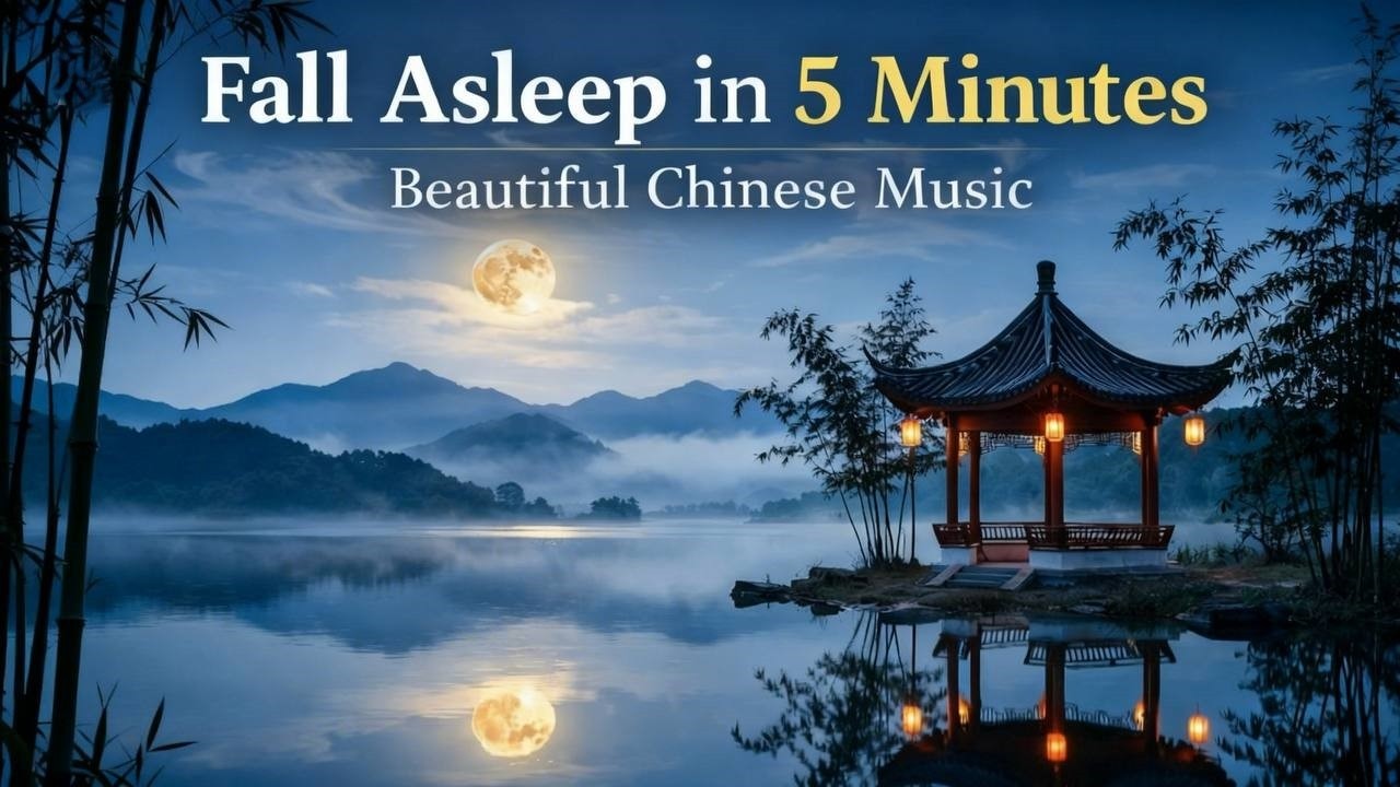 Fall Asleep in 5 Minutes - Beautiful Chinese Music for Deep Sleep & Stress Relief