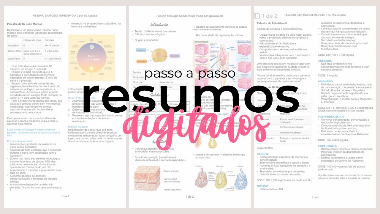 Como eu fa&ccedil;o resumos digitados pelo computador | R&aacute;pido e f&aacute;cil 🧠📑