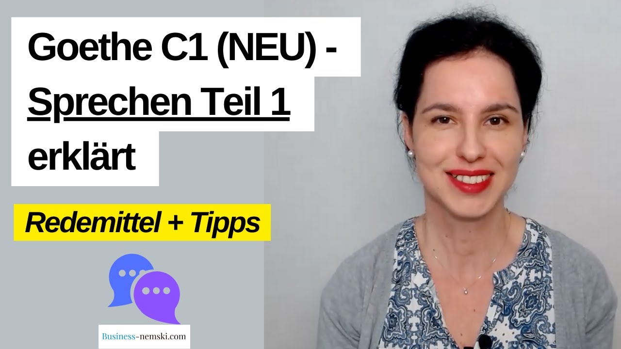 Goethe C1 NEU - SPRECHEN Teil 1 erklärt | REDEMITTEL + Tipps | #goethezertifikatc1 #goetheexam