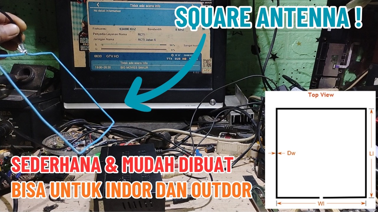 CARA MEMBUAT ANTENNA SQUARE LOOP UNTUK TV DIGITAL