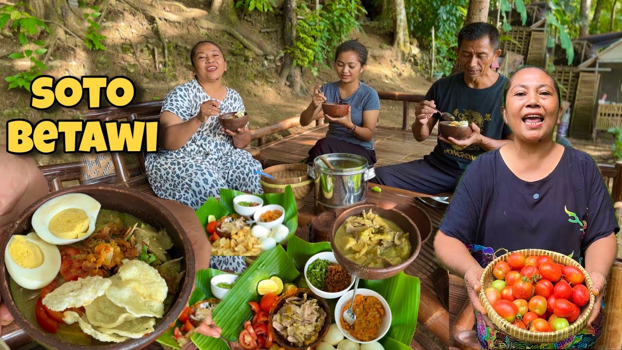 BIKIN SOTO BETAWI || PANEN SAYUR DAN BUAH DI KEBUN BANUNG
