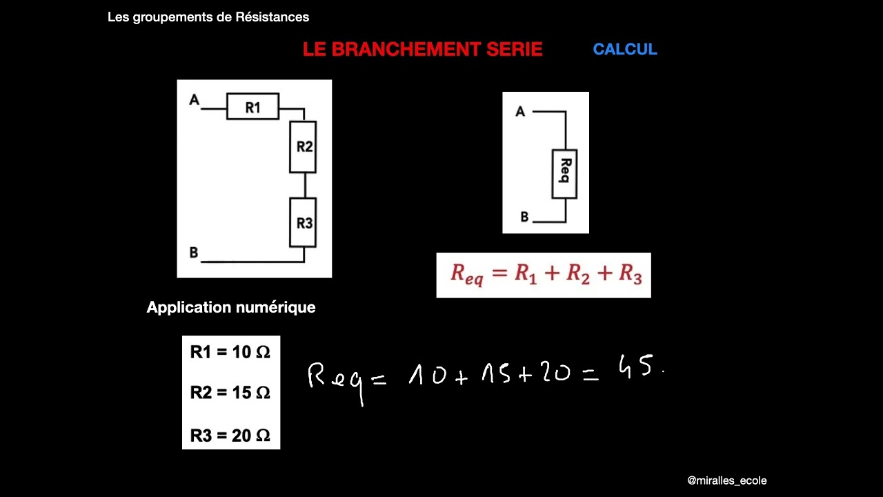 les groupements de résistances séries et parallèles