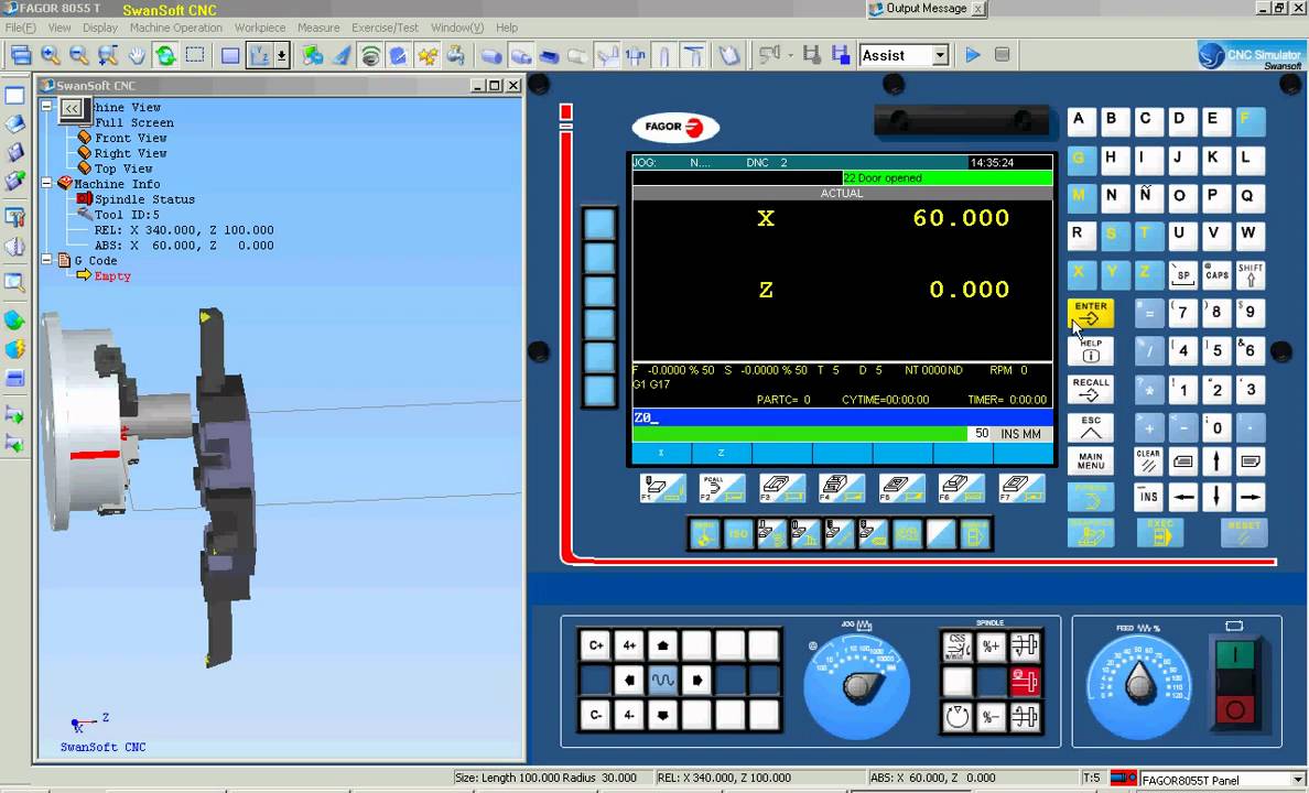Swansoft CNC Simulation FAGOR 8055T