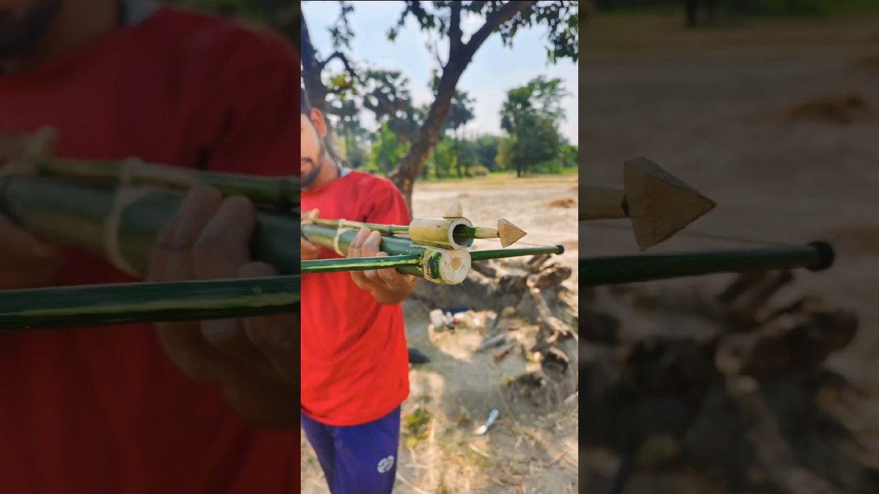Making Crossbow And Arrow From Bamboo #diy #amazing #bamboo #slingshot
