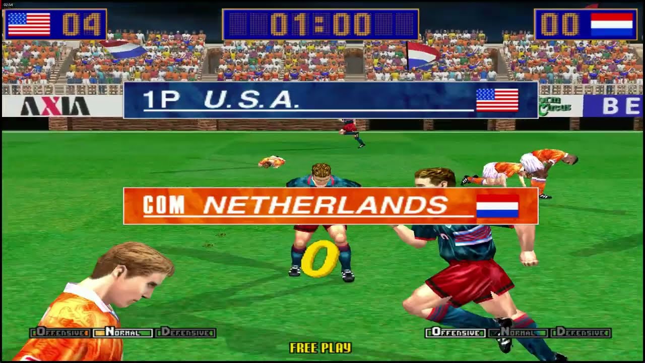 Virtua Striker 2 ver. '97 - U.S.A Playthrough - Arcade Mode