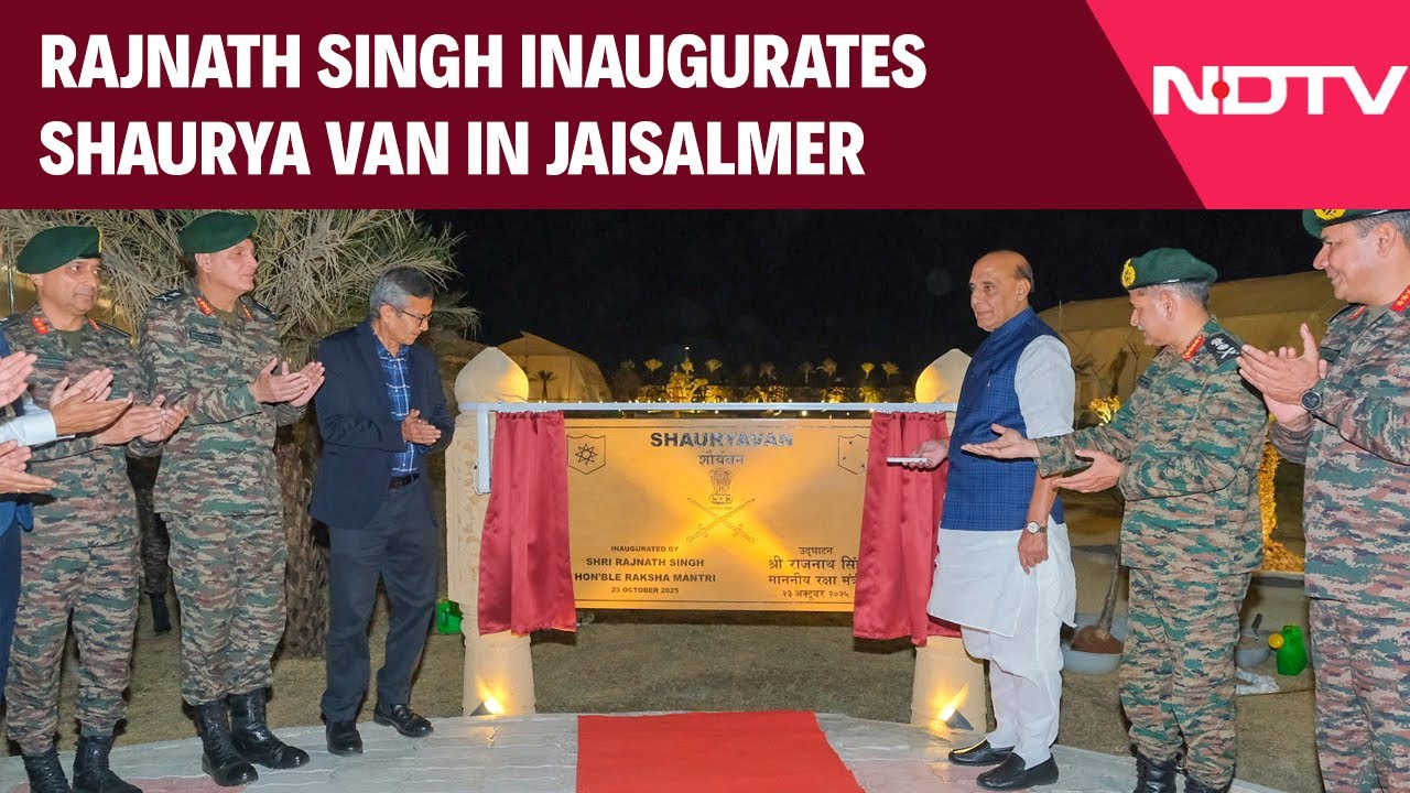Rajnath Singh Inaugurates Shaurya Van Cacti-Cum-Botanical Garden In Jaisalmer