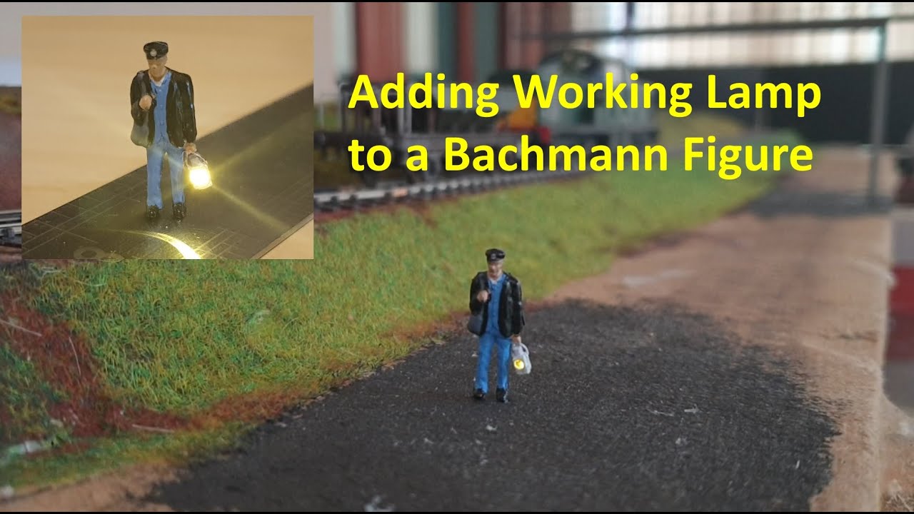 Model railway Bachmann figure. Adding a working LED Light / Lantern lamp
