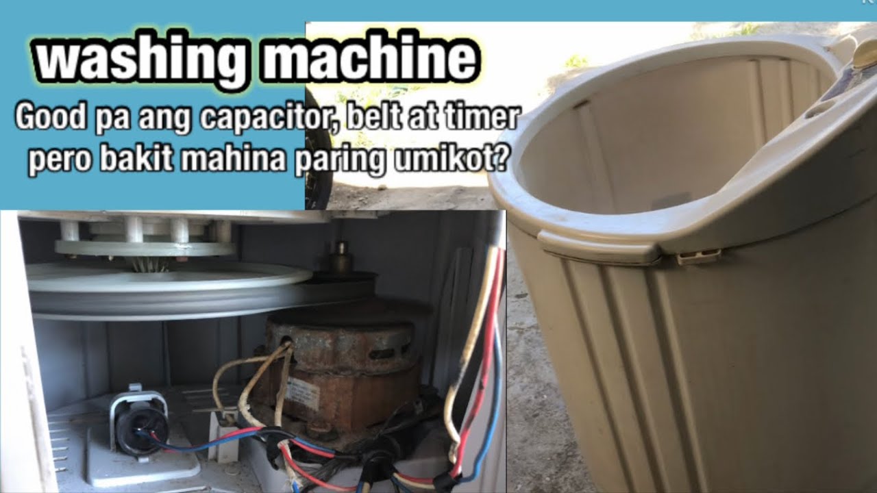 Washing machine slow spinning troubleshooting/repair/motor problem.