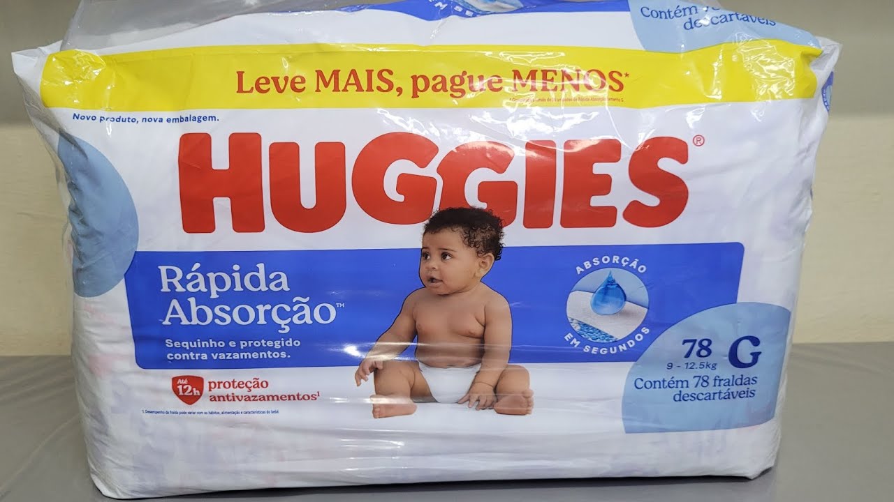 Nova Huggies Rápida absorção | Primeiras impressões 