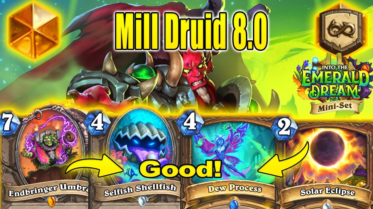 New Legendary Umbra Mill Druid 8.0 Deck Burns Cards At Into the Emerald Dream Mini-Set | Hearthstone