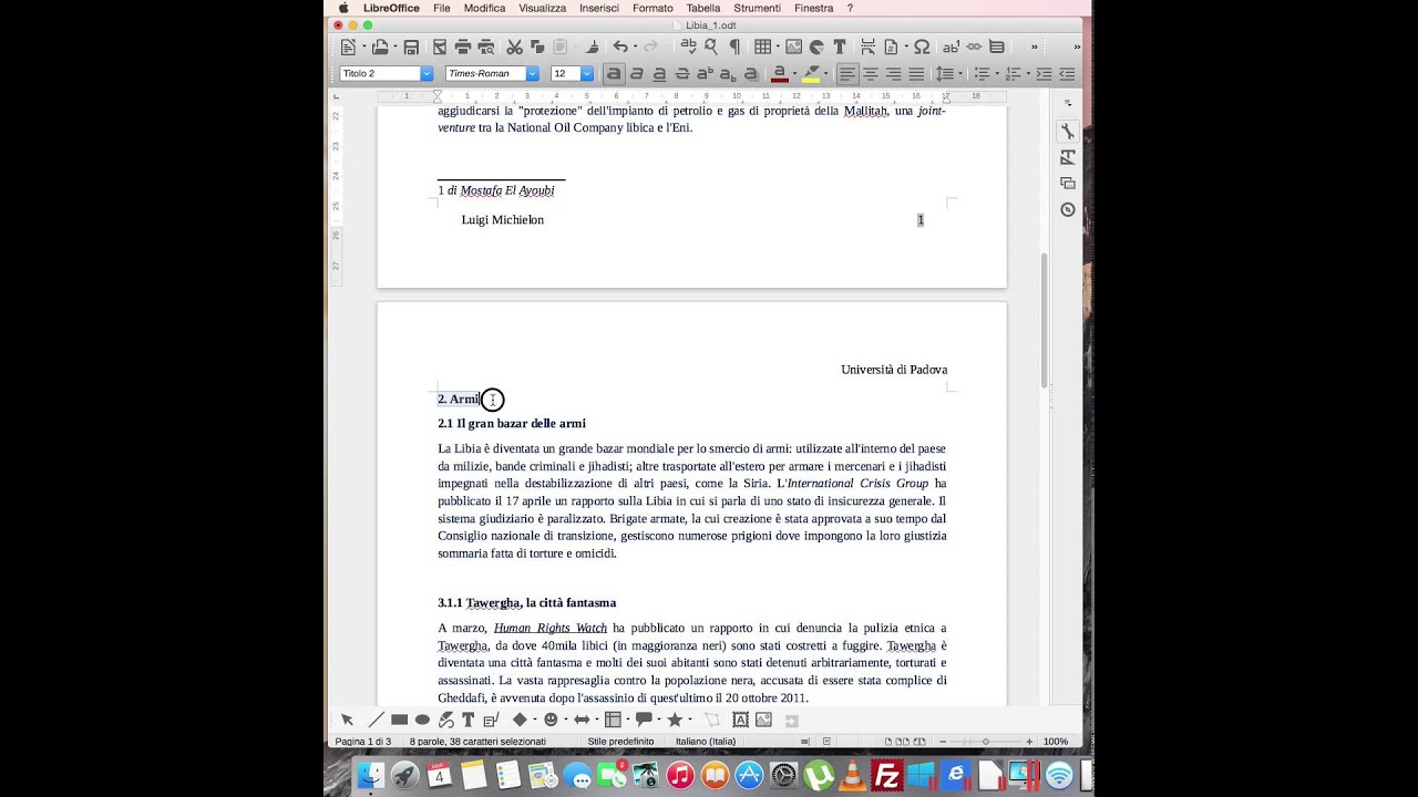 Gli indici con Writer di LibreOffice 4