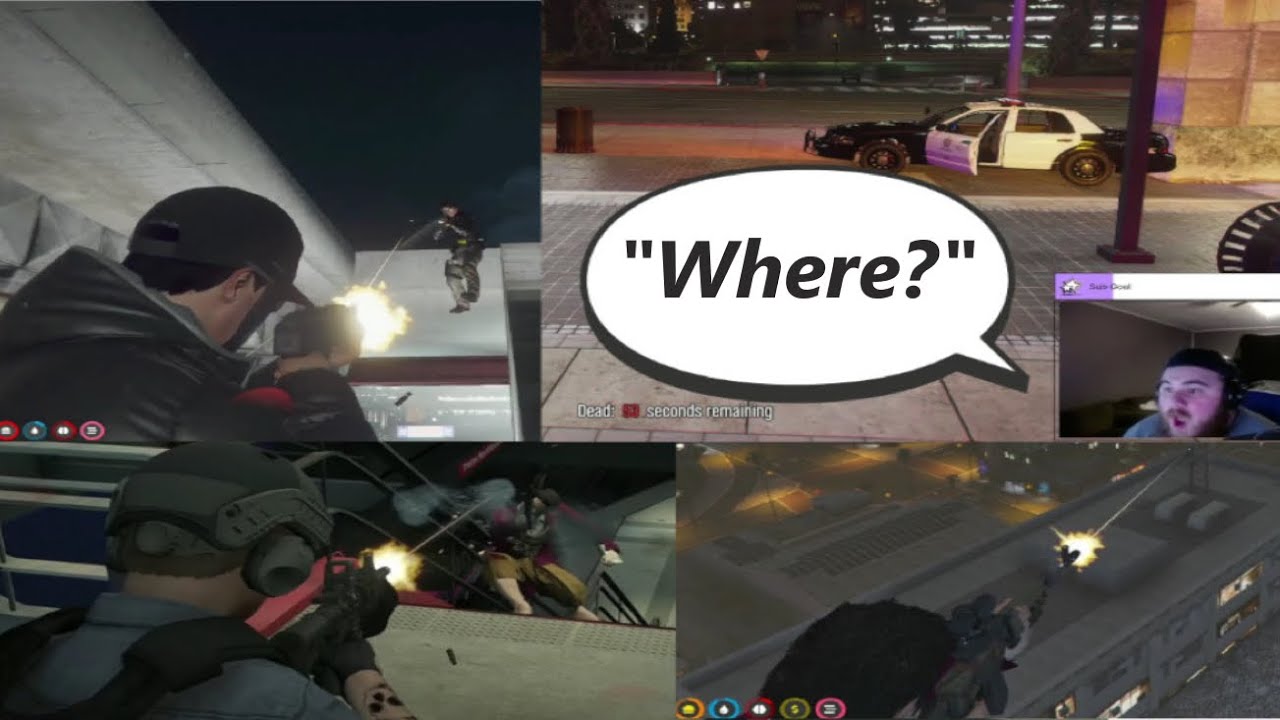 CG & BBMC have 2 seperate Sh*otouts vs the ENTIRE PD at the SAME TIME (All POVs) | GTA RP NoPixel