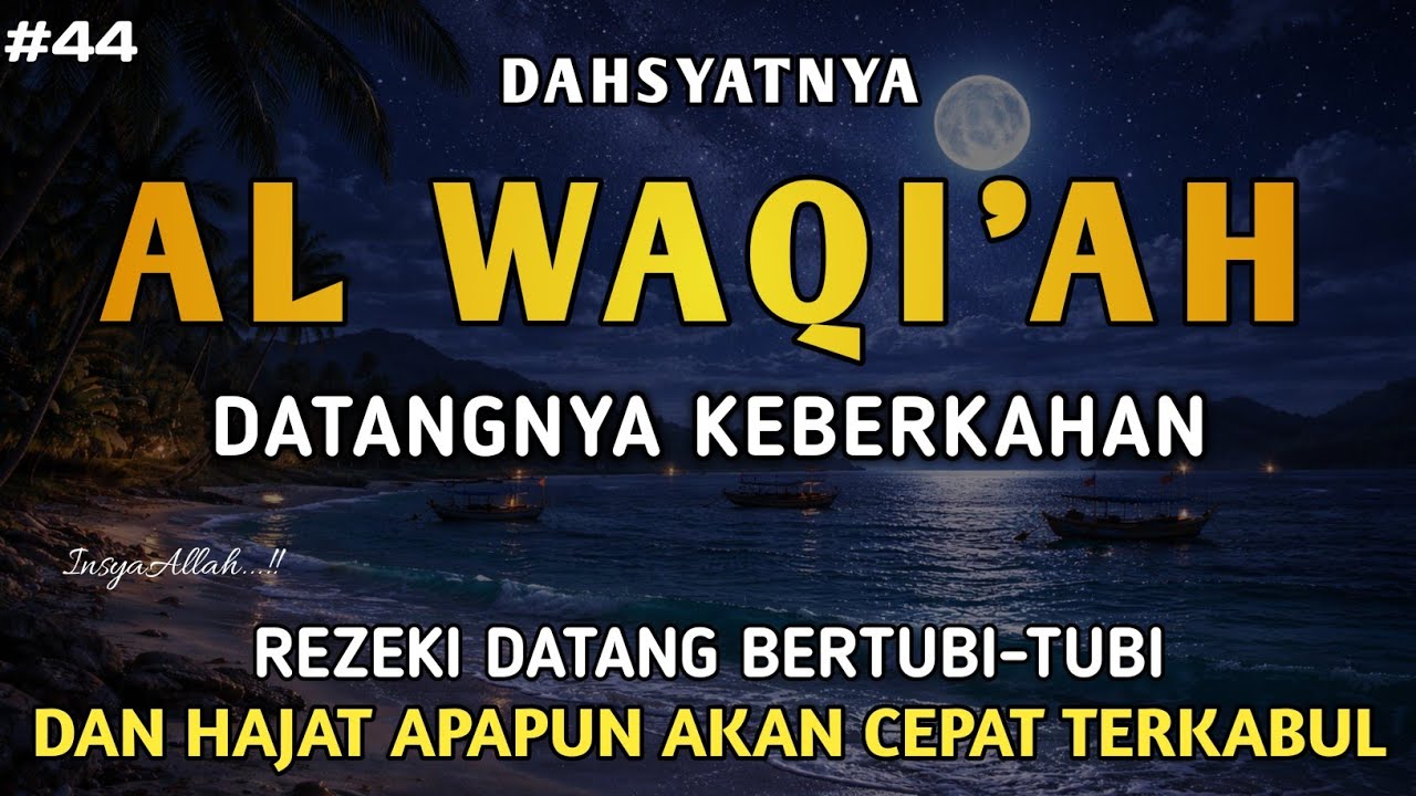 Surah Al Waqi'ah 7X,Semoga yang mendengarkan hutangnya lunas dan diberkahi hidupnya | Part 44