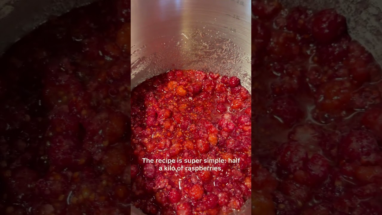 From backyard to breakfast table!Made fresh raspberry jam this morning&mdash;sweet,tangy, and full of love