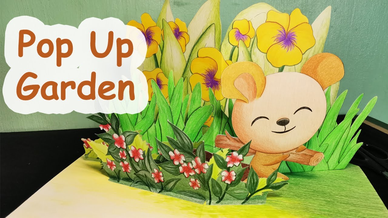 Иллюстрация/искусство Pop Up — как сделать складной сад с помощью простого V-образного механизма
