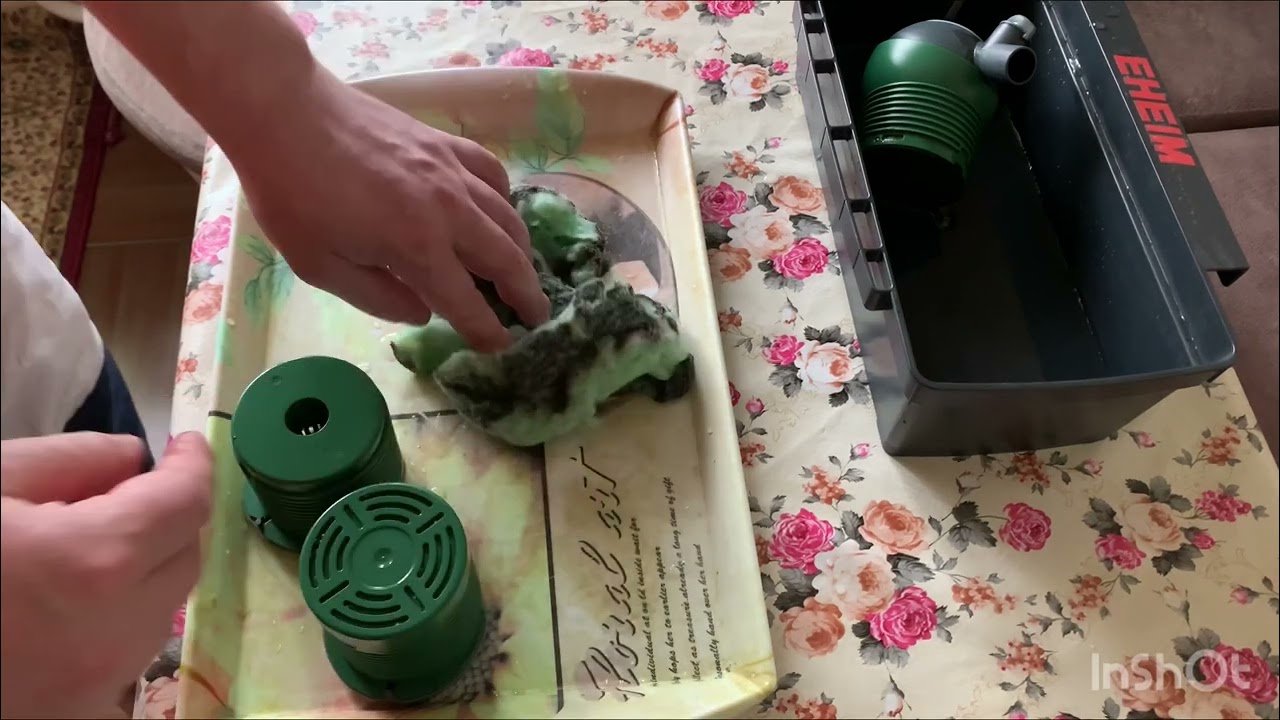 Взвесь в аквариуме, немецкая блондинка. Eheim Aquaball 130