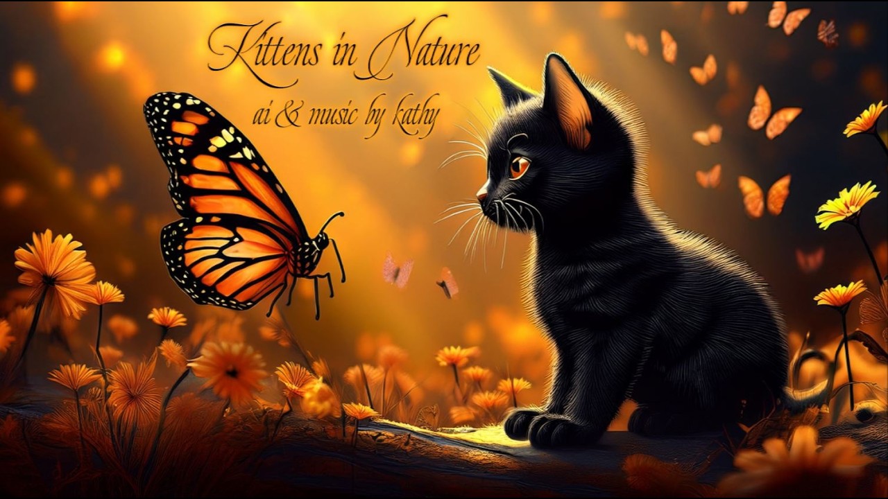 Kittens in Nature 🐈🦋