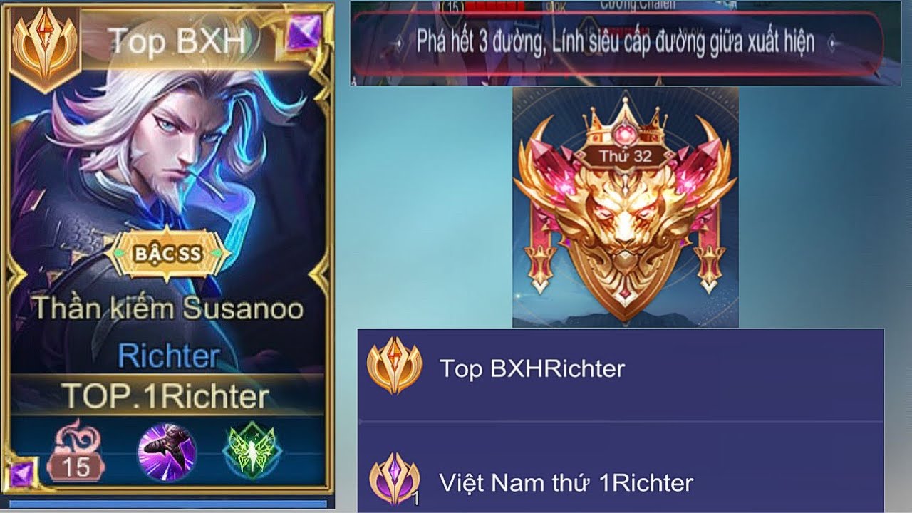 TOP.1 Richter - Trận Đấu Lật Kèo Khi Mất 3 Đường Rank Đầu Mùa Vừa Reset 1 Tiếng Sẽ Căng Thẳng Ntn |