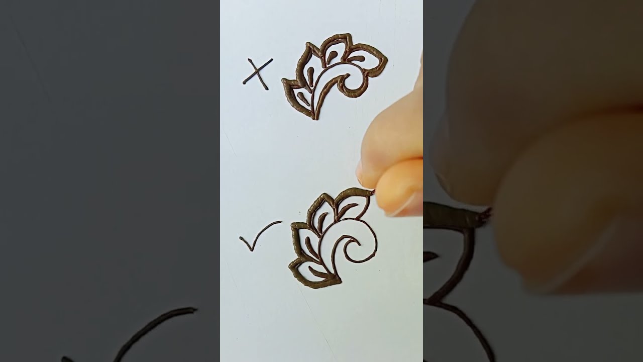 Mistake While Made Negative Filling Patchwork In Mehndi Design | Do & Don't #learnmehndi #shorts