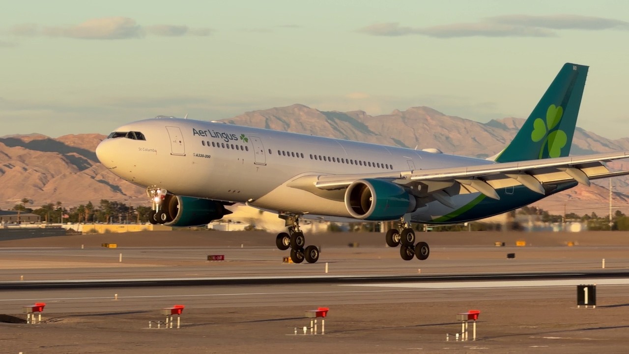 Aer Lingus Airbus A330-200 lands at Las Vegas | EI-DUO