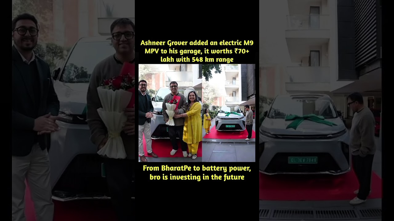 ASHNEER GROVER GOES ELECTRIC ⚡🚘#ashneergrover #electrical #luxurycars #luxurylifestyle #viralshort