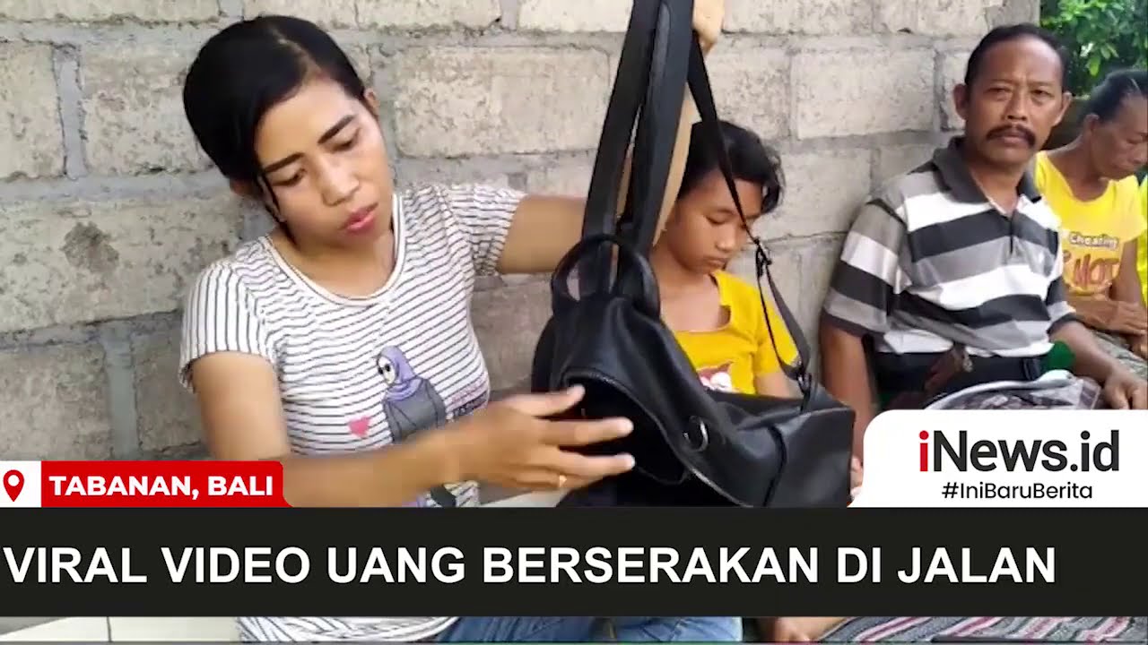 Viral Warga Memungut Uang Berserakan di Jalan Tabanan Bali