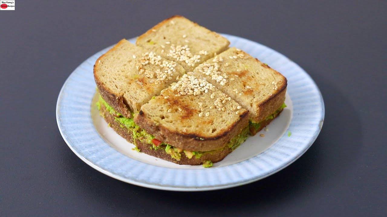 High Protein Veg Sandwich Recipe - Healthy Sandwich For Weight Loss - Moong Dal Sandwich Recipe