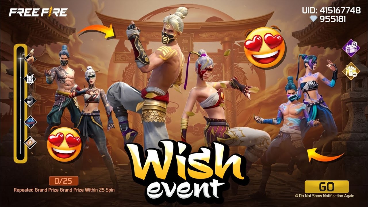 Golden Shade Wish🤩event Confirm Free Fire || Next Evo Vault Event Free Fire || Frer Fire New Event