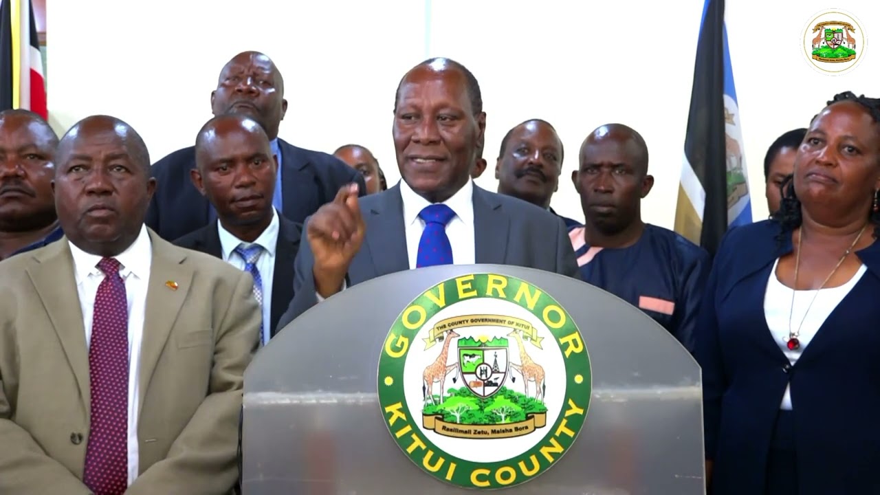 Governor Malombe Commissions the Kitui County Sand Harvesting and Management Task Force