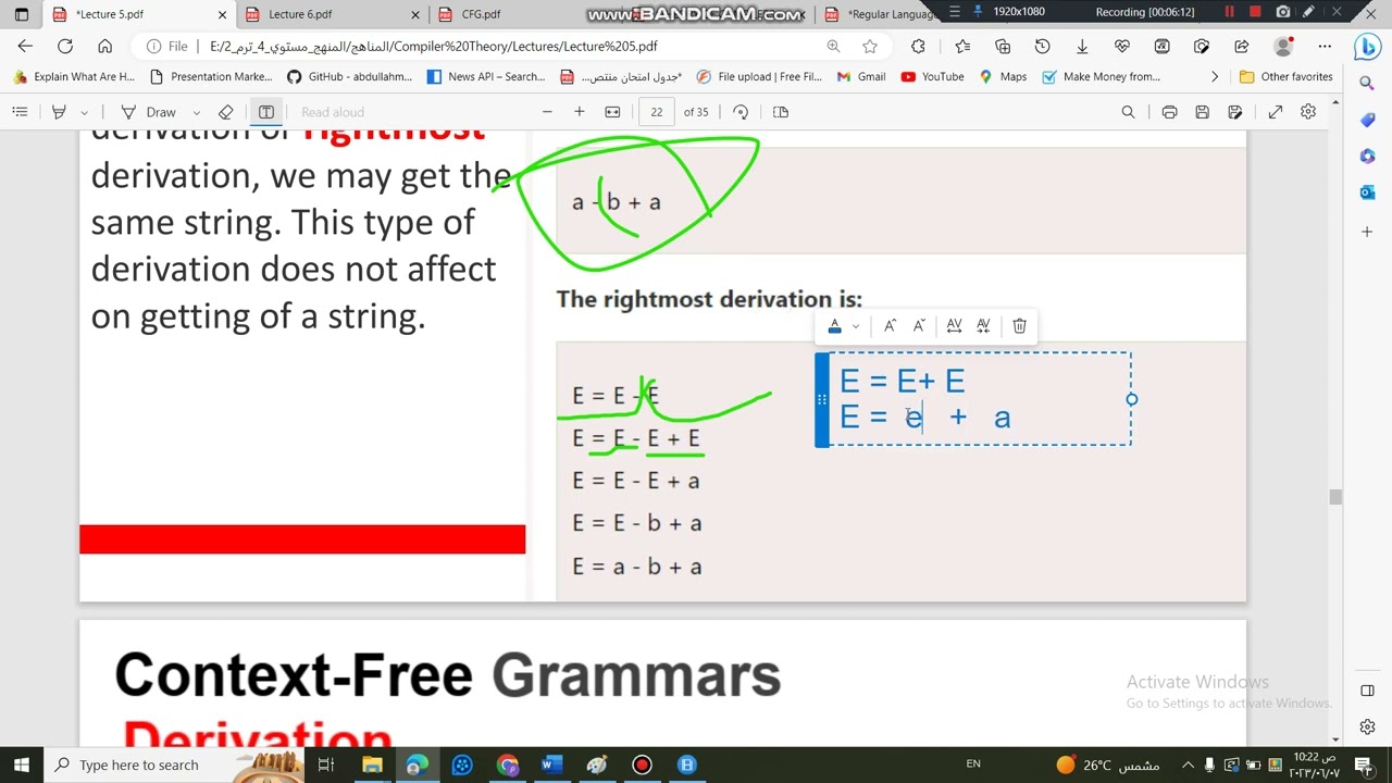 Leftmost & Rightmost Derivation