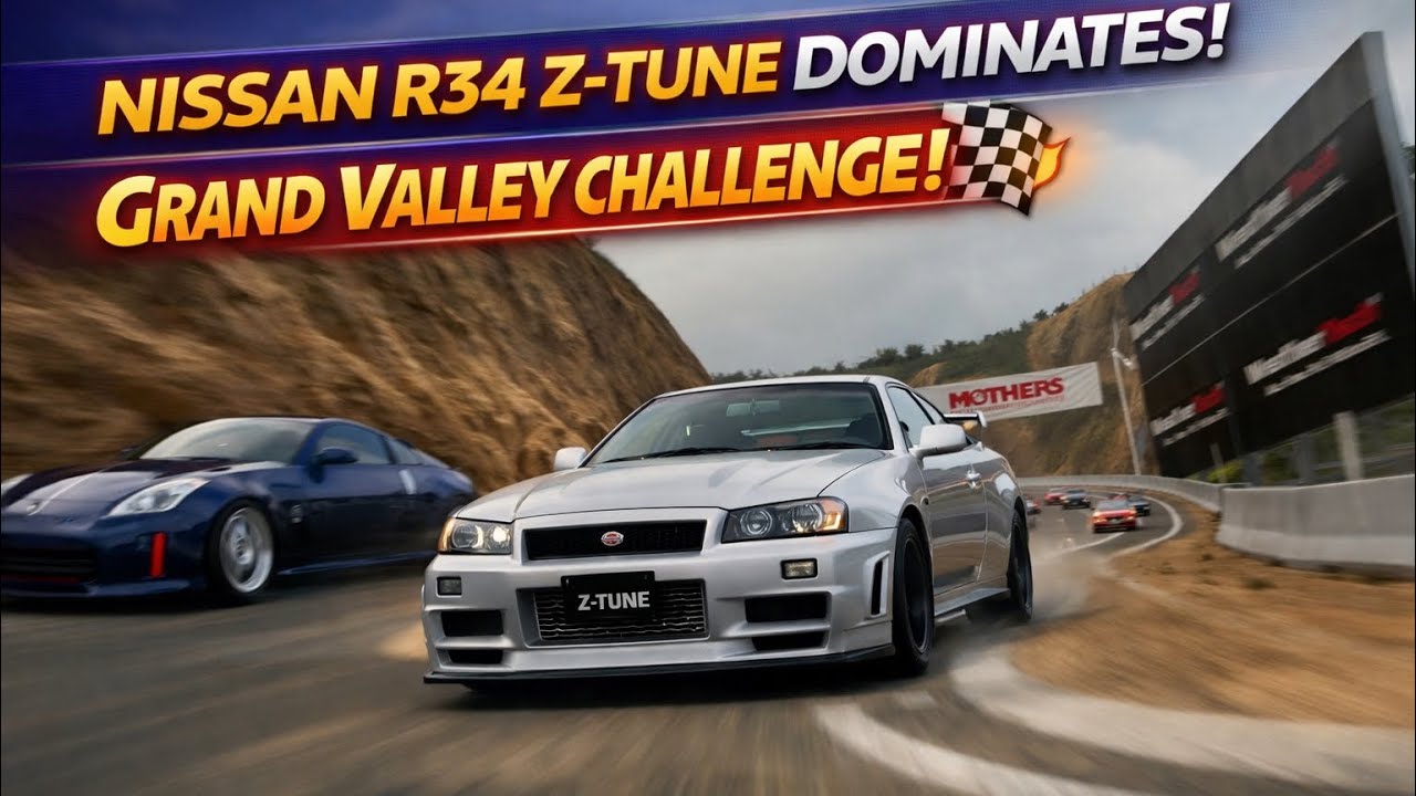 Nissan R34 Z-Tune DOMINATES Grand Valley | Weekly Challenge Madness